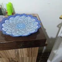 ظرف شیرینی خوری چوب و مینا کاری