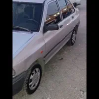 پراید مدل ۸۷ رنگ نقره ای ماشین بی رنگ