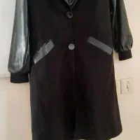 پالتو چرم و فوتر آستر کشی شده سایز ۳۸ تا ۴۰