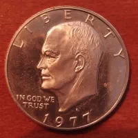 سکه 1 دلاری  پروف فوق کمیاب آمریکا1977 S