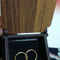 گوشواره طلای حلقه ای ۱۸عیار با فاکتور جعبه نو|جواهرات|رشت, یخسازی|دیوار