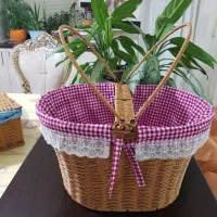 سبد دست بافت|صنایع دستی و سایر لوازم تزئینی|گنبد کاووس, |دیوار