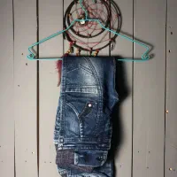 شلوار کبریتی جین اور**جینال بچگانه|لباس|رشت, رودباری|دیوار