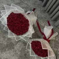 دسته گل روبانی