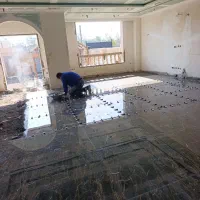 کاشی کاری واش بتن سنگ کوهی در اصرار وقت