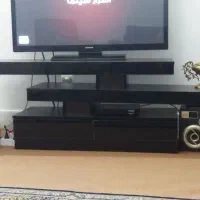 میز تلویزیون دوتیکه با دوتا کشو لمسی تمیز