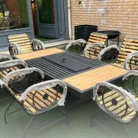 میز آتشدان گازی باغی فضای باز