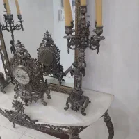 اینه وشمعدان برنز|بوفه، ویترین، کنسول|محمدشهر, محمدشهر|دیوار