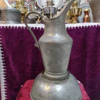 پارچ و کاسه مسی قدح پارچ قاجاری عتیقه آنتیک