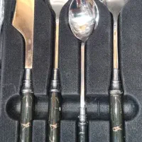 سرویس قاشق چنگال ۶نفره|ظروف سرو و پذیرایی|کاشان, درب زنجیر|دیوار