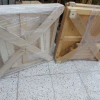 کرسی چوبی پایه باز شو