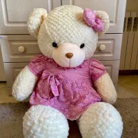 عروسک خرسی دخترانه خیلی بزرگ