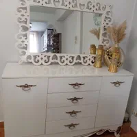 آینه و کنسول سفید طلایی