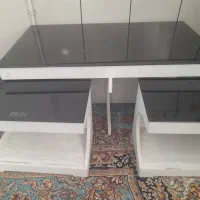 جلو مبلی چوبی با چهار میز کوچک الشتر|مبلمان خانگی و میز عسلی|الشتر, |دیوار