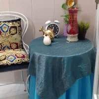 رومیزی دوتکه مناسب میز گرد