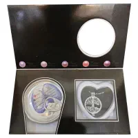 (فروشگاه بدلیجات آمیتیس)مرواریدعشق (پلاک نگین دار)