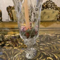 پایه شمعدان حبابی کریستال