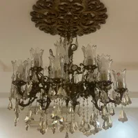 لوستر ۱۶ شعله برنز