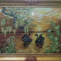 تابلو کوبلن با قاب چوبی