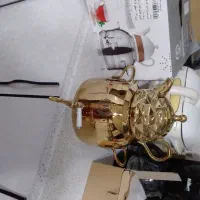 کتری قوری طرح ترک طلایی نوی نو|قوری، کتری، قهوه‌ساز دستی|خرم‌آباد, |دیوار