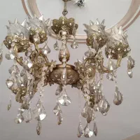 دو عدد لوستر برنزی هشت شعله در حد