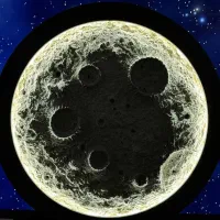 تابلو ماه سه بعدی ( شب خواب )|تابلو، نقاشی، عکس|اردبیل, |دیوار