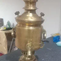 سماور ذغالی برنجی روس با قدمت نزدیک ۱۰۰سال