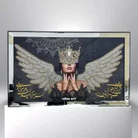 تابلو میکس مدیا نگین کاری و دیجیتال آرت ۷۰×۱۲۰