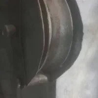 قرقره بنایی و بیل کلنگ نوکاملا سالم  سنگین قدیمی