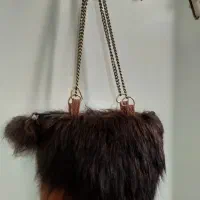 کیف چرم ماری خزدار