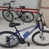 ۲دوچرخه سایز۲۷.۵ بزرگ دیسکی حرفه‌ای قفلشوآبی ومشکی