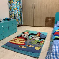 تخت کودک و نوجوان و دو تا پاتختی،کمد،فرش،پرده|تخت و سرویس خواب|قزوین, |دیوار