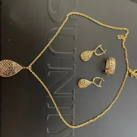 نیم ست طلا + النگو دخترانه سایز یک