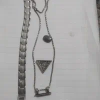 گردنبند نقره .پلاک نقره قدیمی.