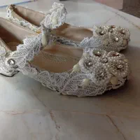 کفش مجلسی گیپوری وکفش تخت دخترونه