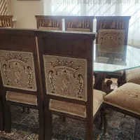 مبلمان استیل ۷نفره،میز ناهارخوری ۱۰نفره،بوفه دکوری|مبلمان خانگی و میز عسلی|کجور, |دیوار