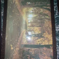 تابلو مهتابی دار سه بعدی کوچه باغ