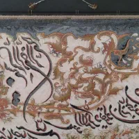 تابلو فرش نفیس نخ ابریشم تراکم بالا|تابلو فرش|یزد, |دیوار