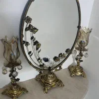 آیینه و شمعدان برنزی