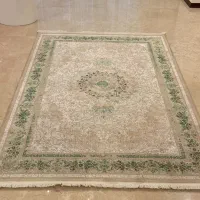 سه تخته قالی سلیمان گل ابریشم نو