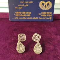 گوشواره  سفید تراش بدون اجرت