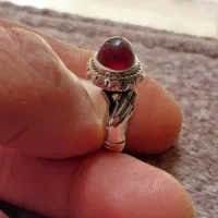 انگشتر نقره دست و دلبر سنگ عقیق یمنی کهنه|جواهرات|قزوین, |دیوار