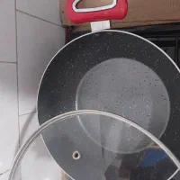 ماهیتابه (ووک) جنس خوب سبک برا برنج شش نفر|ظروف پختوپز|ساوه, |دیوار