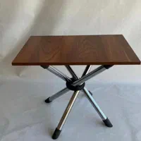 میز عسلی فلزی پایه تلسکوپی تاشو پایه خرچنگی