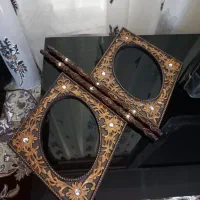 پرده جمع کن لوزی فانتزی چوبی/گل میخ/گل پرده نو|پرده، رانر، رومیزی|شیراز, شهرک مطهری|دیوار