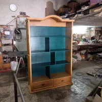 کتابخانه  تمام چوب و ام دی اف