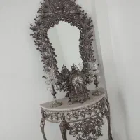 آینه شمعدان ساعت برنز