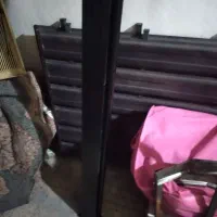 تخت خواب یک نفره فرفوژه مشکی|تخت و سرویس خواب|رشت, قاسمیه|دیوار