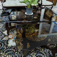 مبل استیل با چوب راش همراه با میز و عسلی7 نفره|مبلمان خانگی و میز عسلی|خوانسار, |دیوار