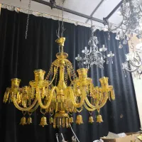 لوستر باکارات ۸شاخه نباتی رنگ|لوستر و چراغ آویز|اصفهان, بیدآباد|دیوار